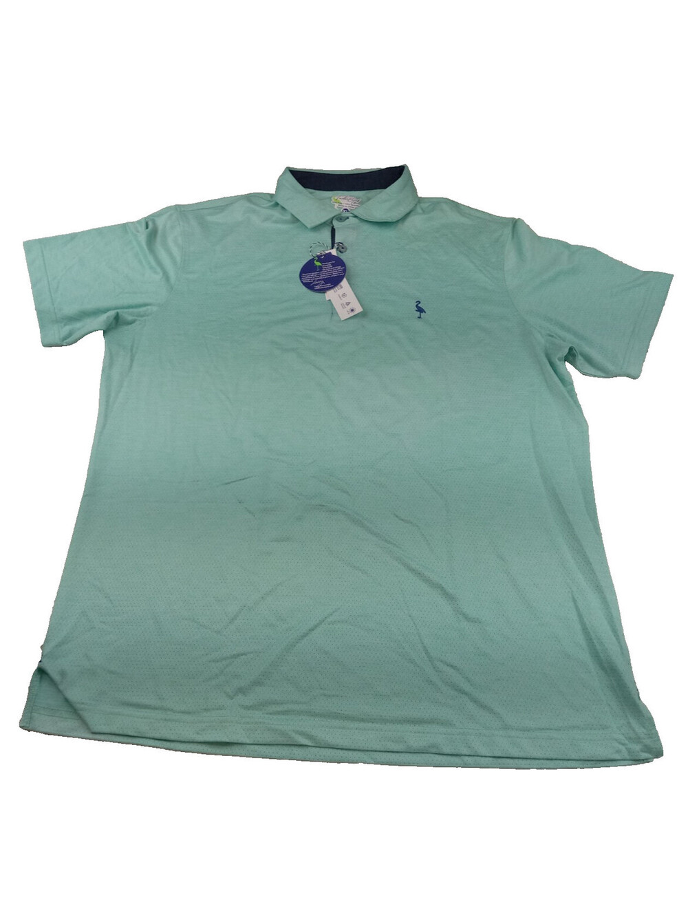 TailorByrd Polo Shirt Mens XL Light Green Airflow Melange Mesh Performance New